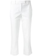 3.1 Phillip Lim Cropped Flared Trousers, Women's, Size: 0, White, Cotton/polyamide/spandex/elastane