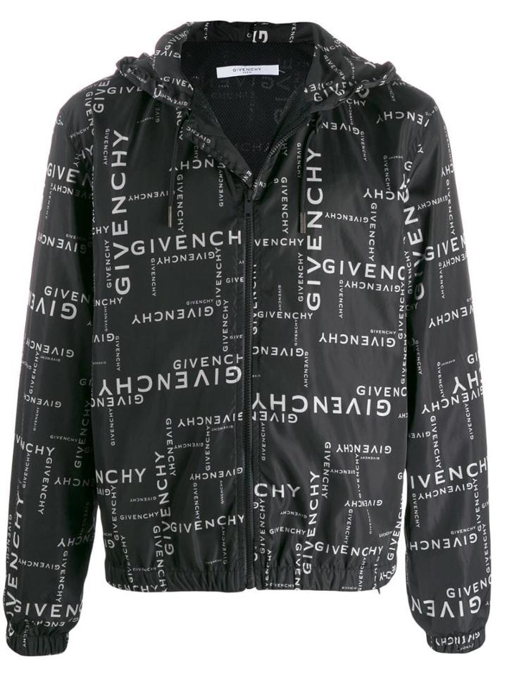 Givenchy Lightweight Logo Pattern Windbreaker - Black