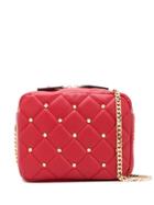 La Carrie Quilted Crossbody Bag - Red