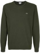 Lacoste Logo Patch Crew Neck Jumper - Green