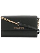 Michael Michael Kors Logo Plaque Shoulder Bag - Black