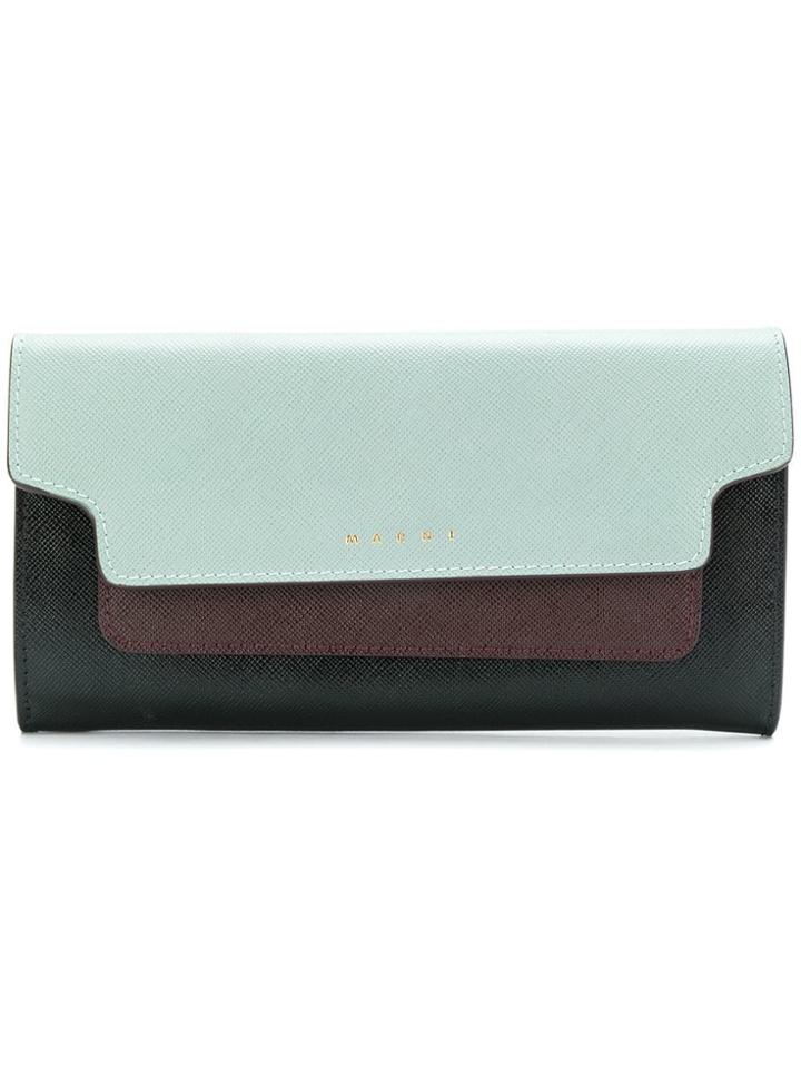 Marni Trunk Continental Wallet - Green
