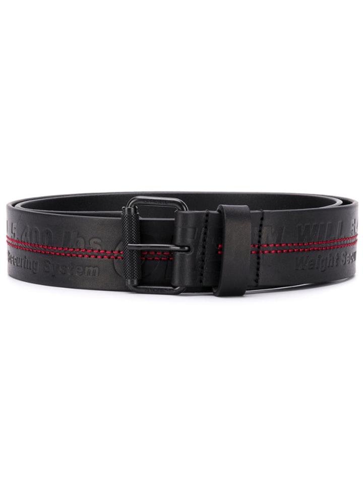 Off-white Stitching Detail Belt - Black