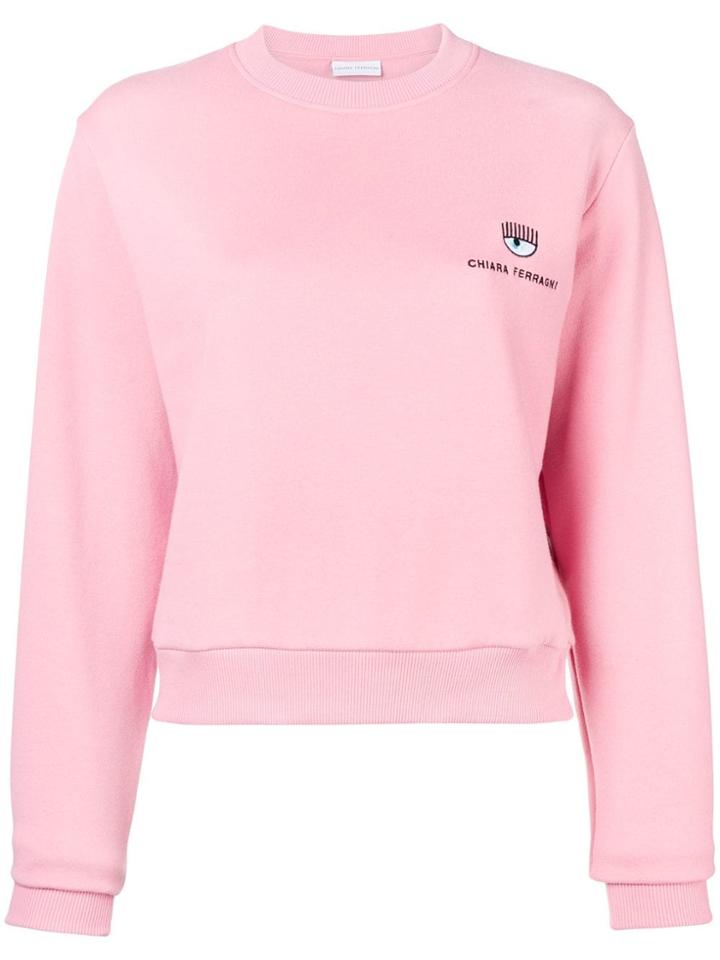 Chiara Ferragni Blinking Eye Sweatshirt - Pink & Purple