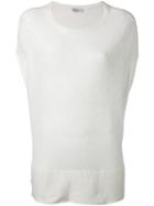 Brunello Cucinelli Sequin-embellished Knitted Top, Women's, Size: Large, White, Linen/flax/silk/polyamide
