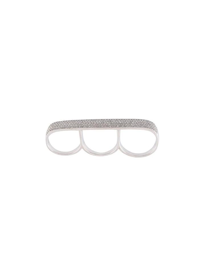 As29 'lana' 3-finger Ring, Women's, Size: 5 3/4, Metallic