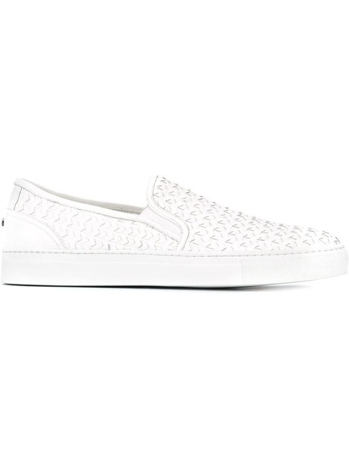 Cesare Paciotti Woven Slip-on Sneakers