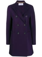 Harris Wharf London Double-breasted Coat - Purple