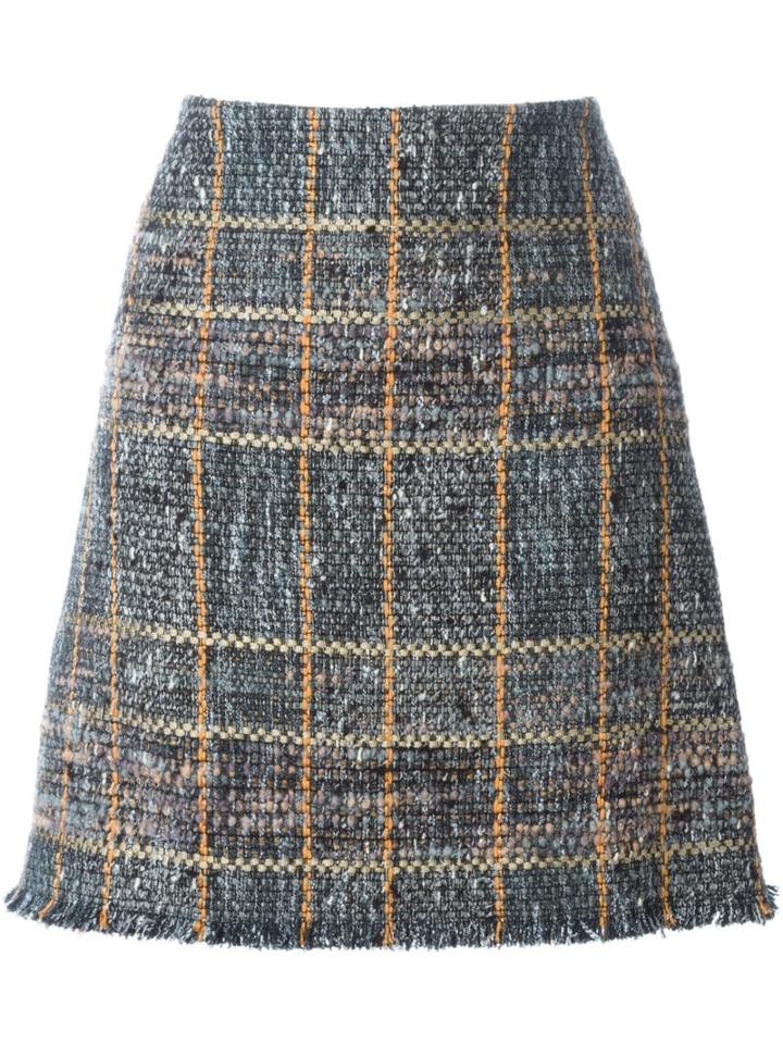 Etro Raw Edge Tweed Skirt, Women's, Size: 40, Cotton/acrylic/polyamide/virgin Wool