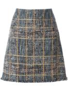 Etro Raw Edge Tweed Skirt, Women's, Size: 40, Cotton/acrylic/polyamide/virgin Wool