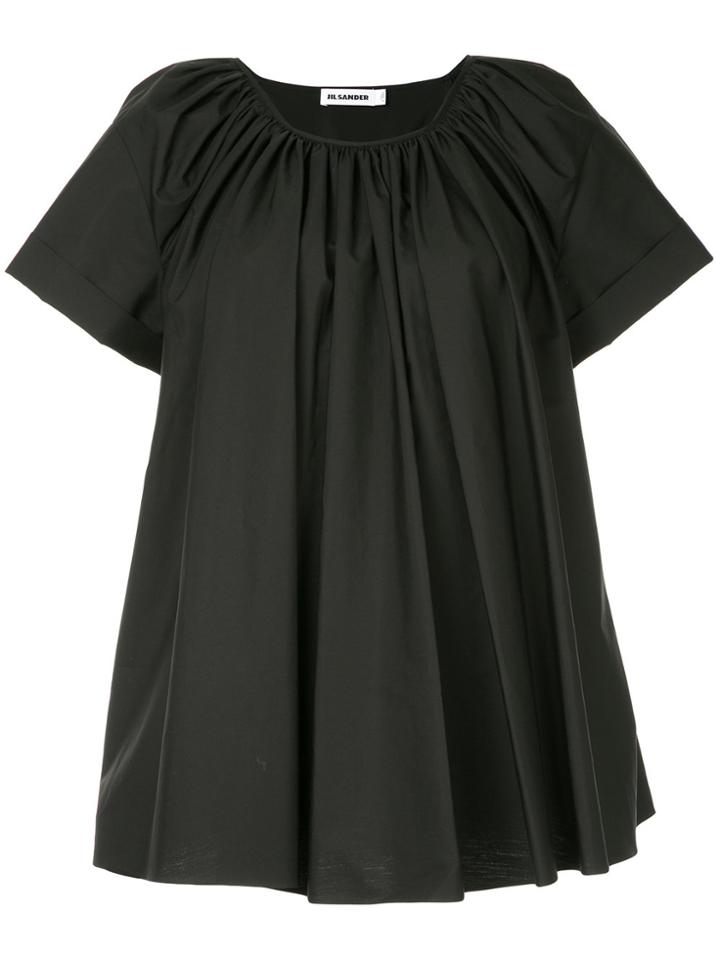 Jil Sander Short Sleeve Blouse - Black
