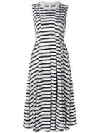 T By Alexander Wang Striped Midi Dress, Women's, Size: Small, White, Cotton
