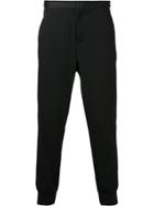 Neil Barrett Elasticated Cuff Stripe Trousers - Black