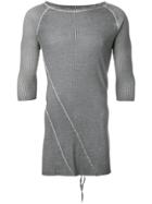 Army Of Me Ribbed Longline T-shirt - Grey