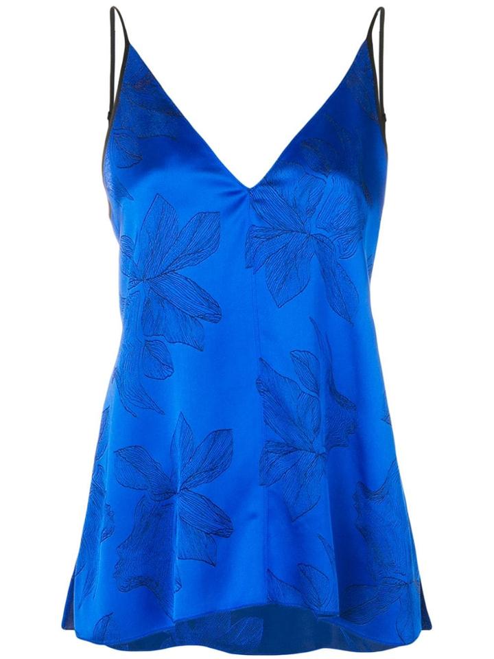 Forte Forte Floral Embroidered Top - Blue