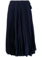 Valentino Mini Jacquard Vlogo Pleated Skirt - Blue