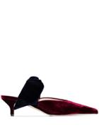 Gia Couture Bandana Girl 55mm Velvet Mules - Red