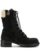 Chanel Pre-owned Shearling Detail Boots - Blue
