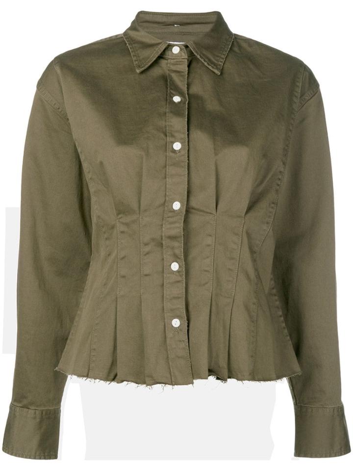 Current/elliott Raw Edge Shirt - Green