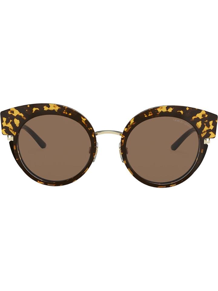 Giorgio Armani Oversized Cat-eye Sunglasses - Gold