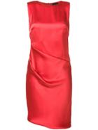 Giorgio Armani Draped Detail Mini Dress - Red
