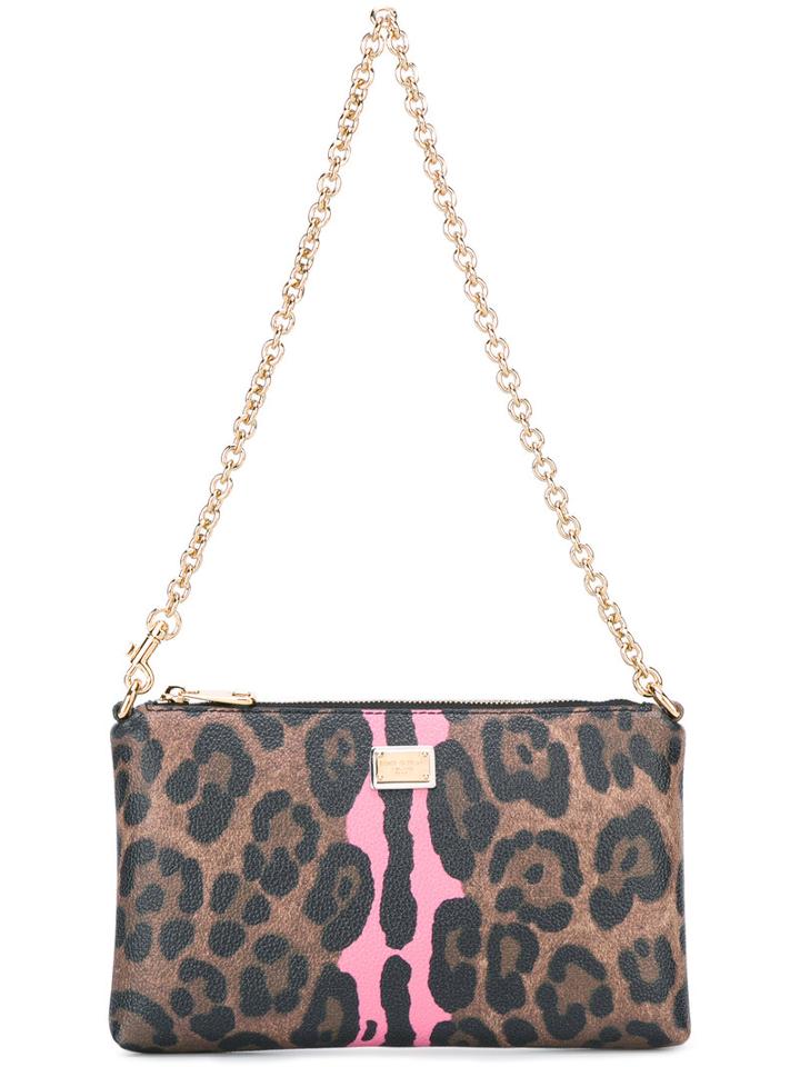 Dolce & Gabbana Mini Shoulder Bag, Brown, Cotton/polyester/polyurethane