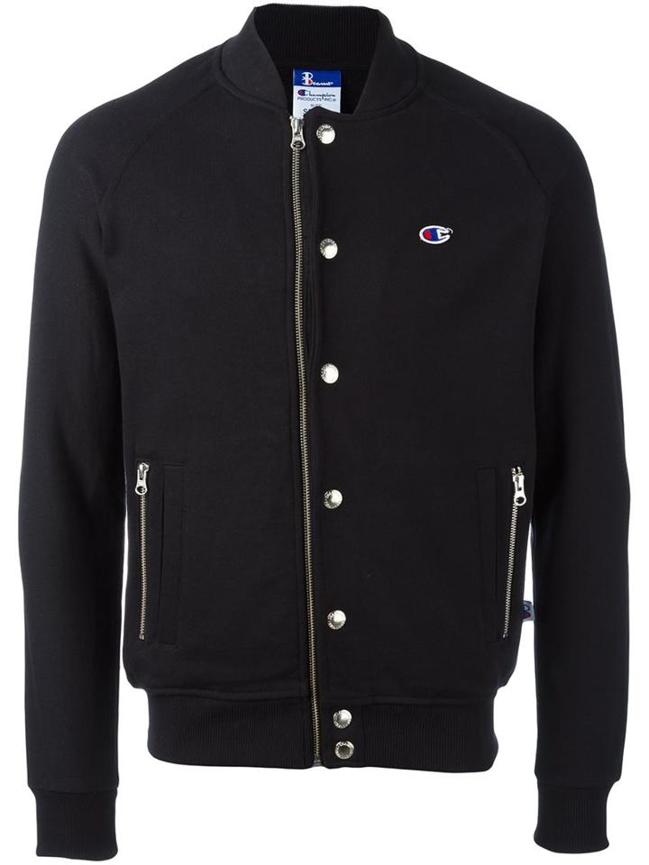 Champion 'champion X Beams' Bomber Jacket, Men's, Size: Small, Black, Cotton/polyester