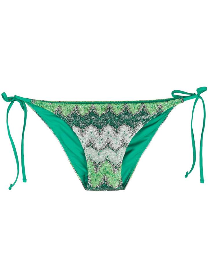 Mc2 Saint Barth Embroidered Bikini Bottoms - Green