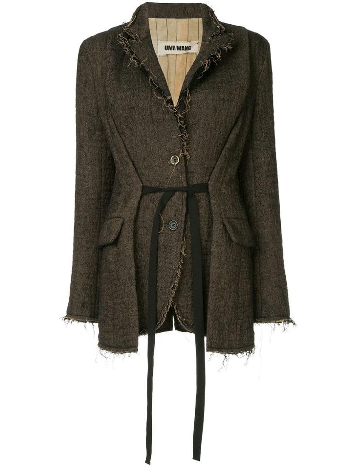 Uma Wang Tie Waist Blazer - Grey