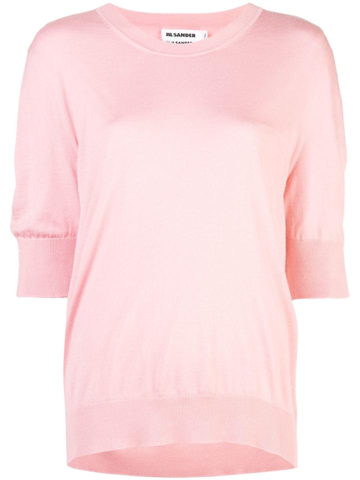 Jil Sander Half Sleeve Jumper - Pink