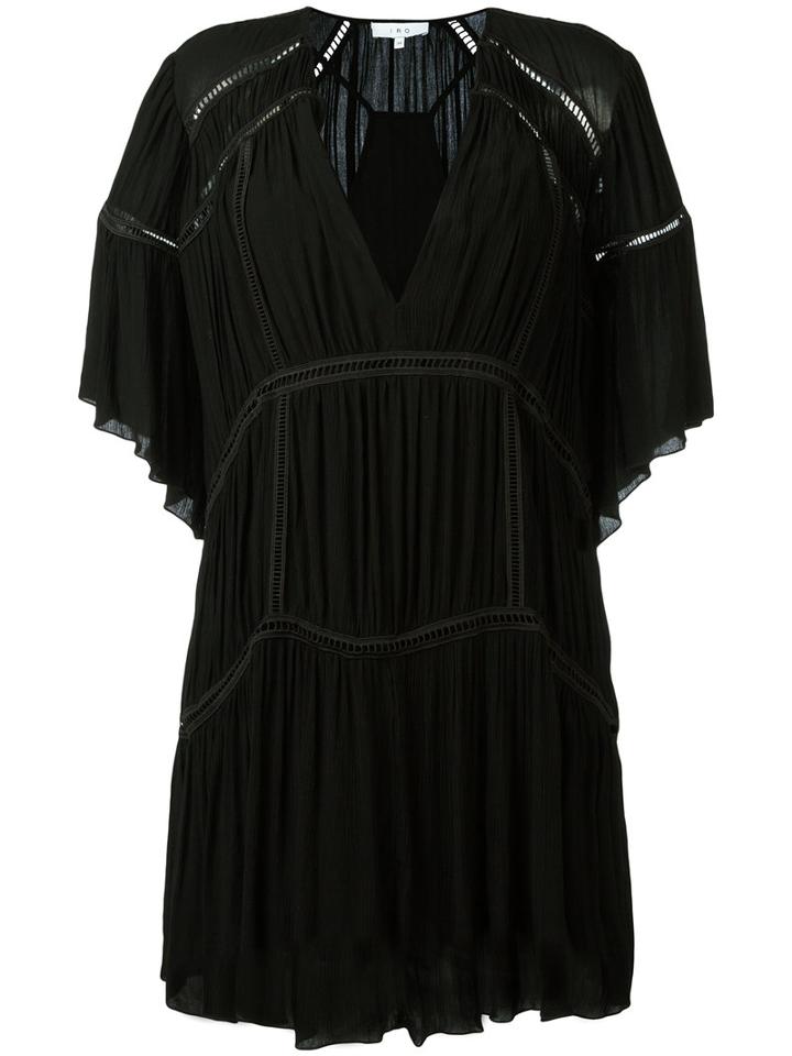 Iro V-neck Batwing Dress, Women's, Size: 34, Black, Viscose/cotton