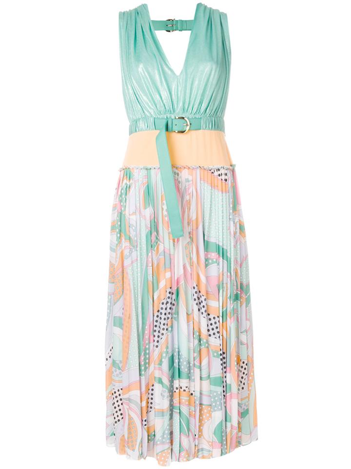 Emilio Pucci Panelled Printed Midi Dress - Multicolour