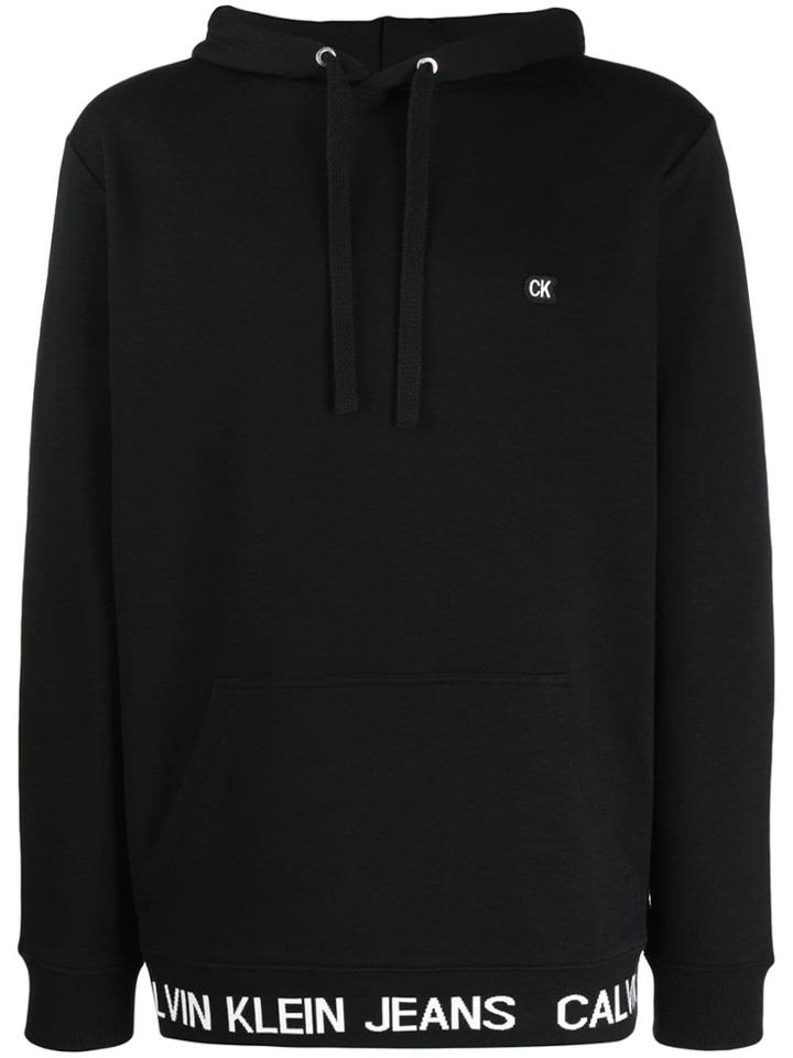 Calvin Klein Jeans Logo Hem Hoodie - Black