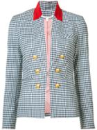 Veronica Beard - Cottage Gingham Jacket - Women - Cotton/spandex/elastane - 2, Blue, Cotton/spandex/elastane