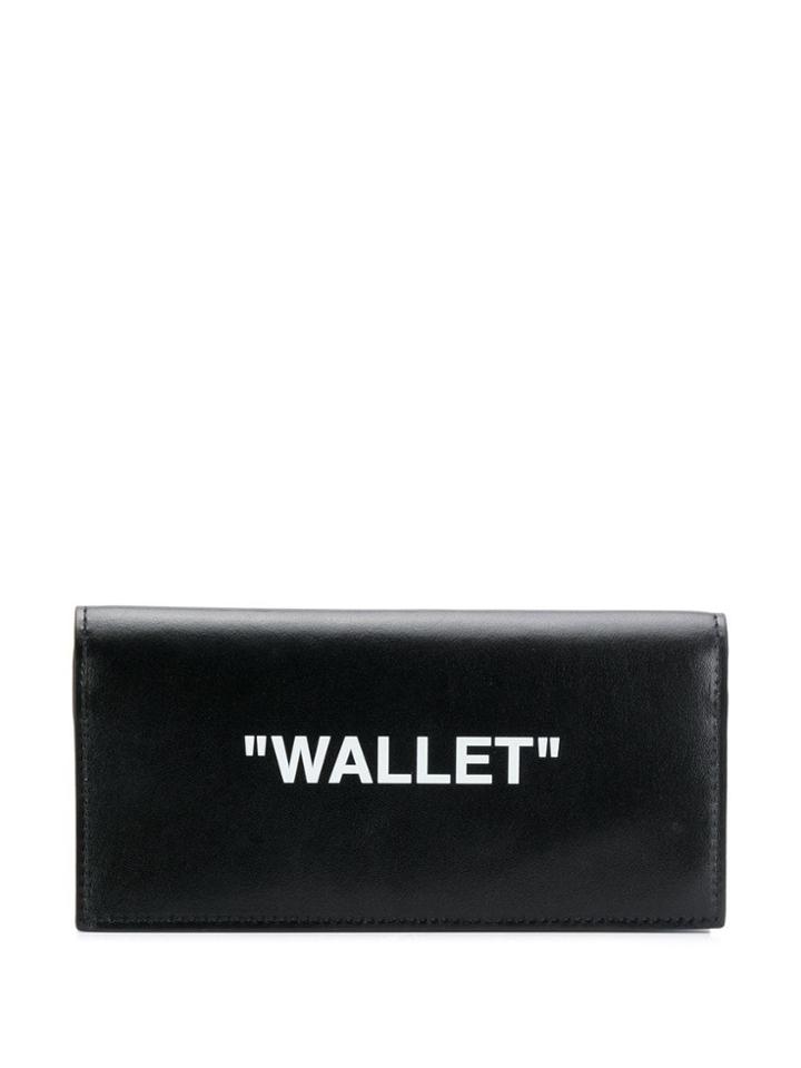 Off-white Logo Printed Wallet - Black
