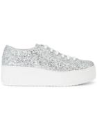 Miu Miu Glitter Low-top Sneakers - Metallic