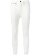 Rag & Bone Ankle Flare Skinny Jeans, Women's, Size: 24, White, Lamb Skin/cotton/spandex/elastane