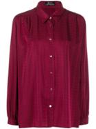Gucci Pre-owned 1980's Jacquard Monogram Shirt - Red