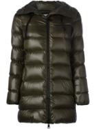 Moncler 'suyen' Padded Coat, Women's, Size: 1, Green, Polyamide/feather Down