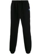 Ader Error Logo Embroidered Long Track Pants - Black