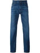 Dolce & Gabbana Slim Fit Jeans, Men's, Size: 50, Blue, Cotton/spandex/elastane/calf Leather/zamac