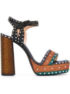 Lanvin Studded Platform Sandals - Multicolour