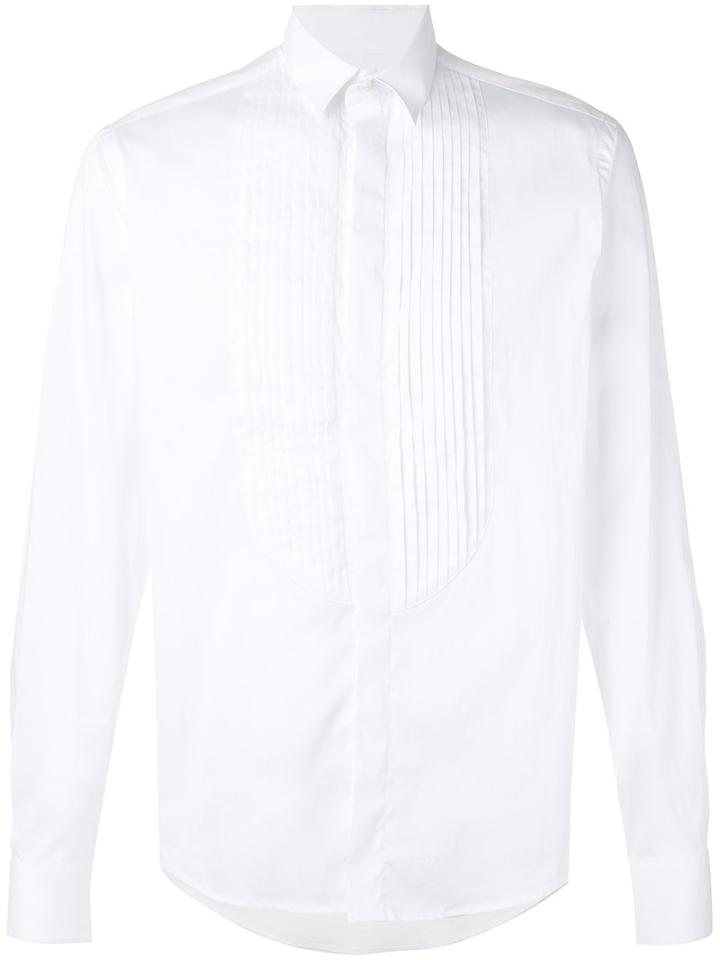Christian Pellizzari - Pintucked Shirt - Men - Cotton/polyamide/spandex/elastane - 48, White, Cotton/polyamide/spandex/elastane