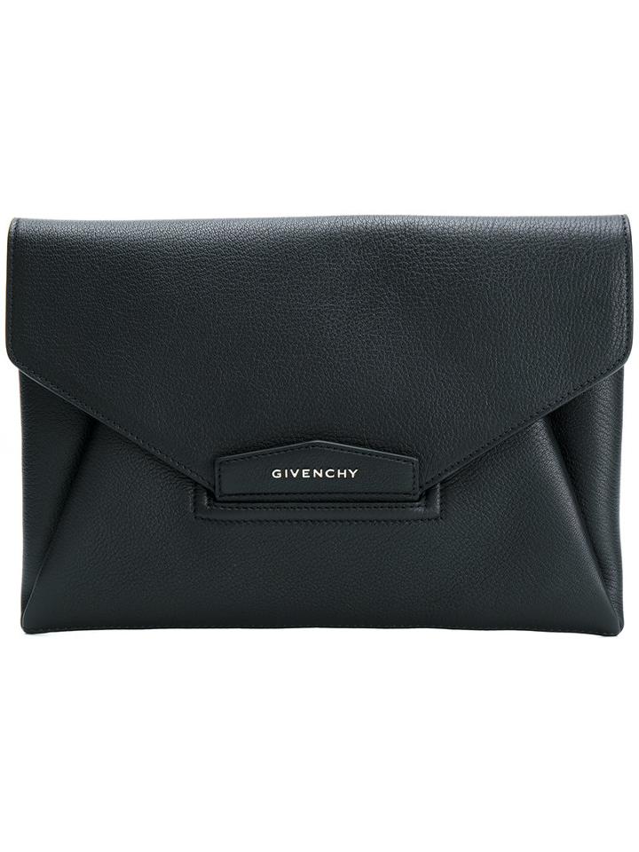 Givenchy - Large Antigona Clutch - Women - Goat Skin - One Size, Black, Goat Skin