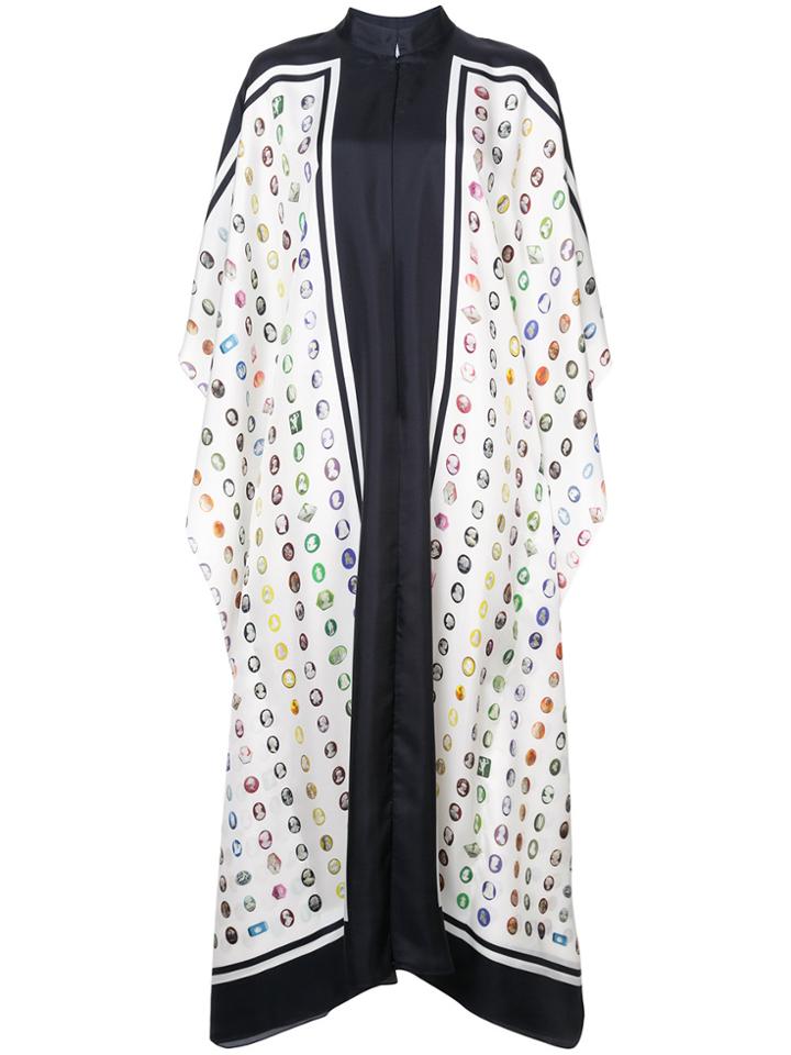 Rosie Assoulin Printed Kaftan Dress - White
