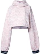 Strateas Carlucci Cropped 'macro' Hoodie, Women's, Size: Medium, Pink/purple, Polyester