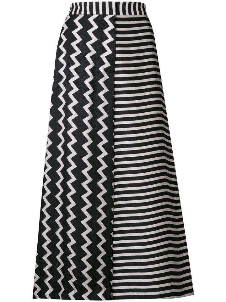 Stella Mccartney Multi-print Cropped Flared Trousers - Black