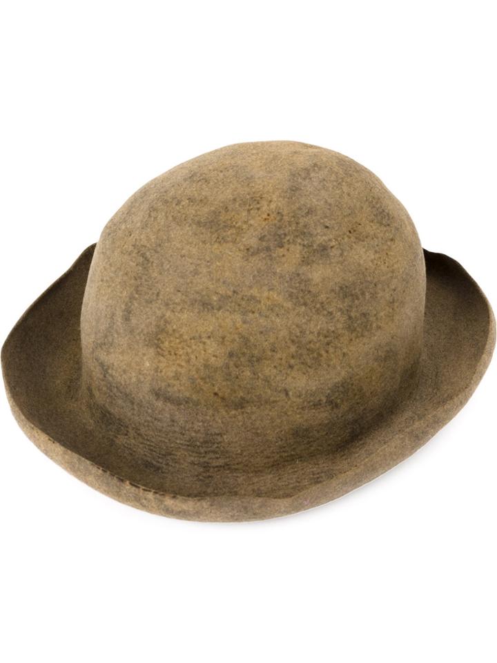 Horisaki Design & Handel Felt Bowler Hat - Nude & Neutrals