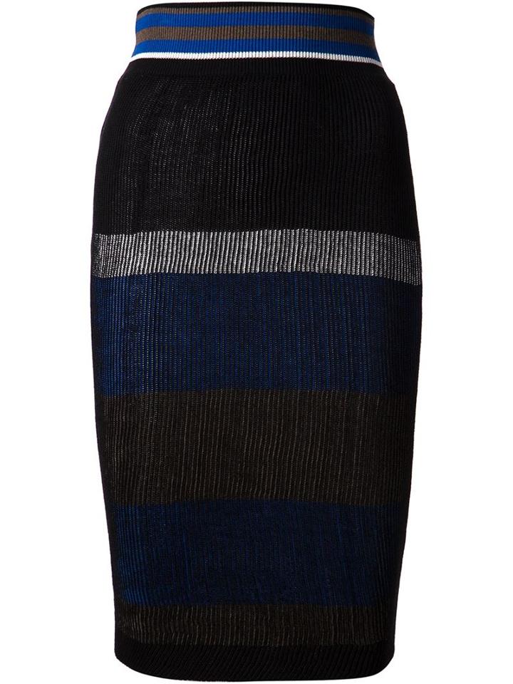Vivienne Westwood Red Label Ribbed Knit Block Stripe Skirt