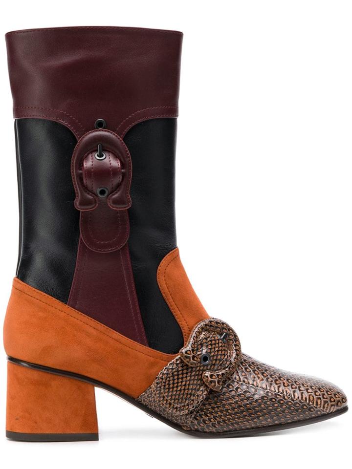 Coach Patchwork Boots - Black